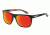Arnette Firedrill Single Vision Prescription Sunglasses, Gloss Black/Orange Frame, Red Mirror Lens-AN4143-26SV