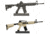 ATI Outdoor Non-Firing AR-15 Mini Replica, 1:3 Scale, Black, Flat Dark Earth