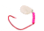 BearPaw Flicker Snelled Hook, Wide Gap, Kahle Red, 12in Mono, Size 2/0, 6 per Pack, FNRWB-2/0