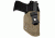 Black Rhino Concealment Concealed Carry IWB Holster System / Glock, Model Glock 20/21, Left Handed Shooter, Cant 0 Degrees, Desert Tan, 191204379662