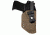 Black Rhino Concealment Concealed Carry IWB Holster System / Glock, Model Glock 20/21, Left Handed Shooter, Cant 0 Degrees, Flat Dark Earth, 191204379686
