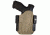 Black Rhino Concealment Tactical Carrier OWB Holster System w/ Light Holster - Springfield Armory, Model Springfield Armory XD .45 5in, Left Handed Shooter, Cant 0 Degrees, Desert Tan, 191204831986