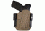 Black Rhino Concealment Tactical Carrier OWB Holster System w/ Light Holster - Springfield Armory, Model Springfield Armory XD .45 5in, LHded Shooter, Cant 0 Degrees, Flat Dark Earth, 191204832006