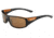 Bolle Weaver Single Vision Prescription Sunglasses, Shiny Black / Matte Brown Frame, 12138SV