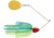 Booyah J.C. Covert Spinnerbait, 1/2oz, G Col #5 Blue Chart/Rd Hd, BYCVS12G5C725