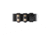 Boston Leather 1 Belt Keeper w/Hidden Cuff Key, Brass Buckle, Basket Weave, Black, 5492-3-GLD