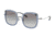 Coach L1081 HC7101B Progressive Prescription Sunglasses, 53mm, Shiny Gunmetal/Transparent Purple, HC7101B-900411-53-PRO