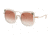 Coach L1081 HC7101B Progressive Prescription Sunglasses, 53mm, Shiny Rose Gold/Transparent Pink, HC7101B-933113-53-PRO