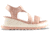 Cougar Hibiscus Leather Wedge Womans Sandals, Shell, 10, Hibiscus-Shell-10