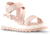 Cougar Hibiscus Leather Wedge Womans Sandals, Shell, 11, Hibiscus-Shell-11