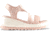 Cougar Hibiscus Leather Wedge Womans Sandals, Shell, 11, Hibiscus-Shell-11