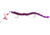 Creme Lures Scoundrel Rigged Worm, 1, 6in, Purple-White, 0170-3-1