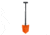DMOS Compact Delta Shovel, Orange, 32716