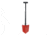 DMOS Compact Delta Shovel, Red, 32715