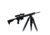 Double Tap Industries Stronghold Aluminum Shooting Tripod w/Leveling Head, Black, TRI-A-002L