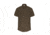 Elbeco TexTrop2 Zippered Short Sleeve Polyester Shirt - Mens, 17.5 in, Brown, Z3315N-17.5