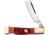 Frost Lockback Razor, 3.88in Closed, Mirror Stainless Razor Blade, Red Jigged Bone Handle, 17-150RJB