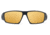 Gatorz Warhawk Sunglasses, Black, Matte Black Logo, Digitally Optimized Polarized OPz Gold Mirror, Black, One Size, 841235127328