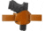 Gould &amp; Goodrich Low Profile Slide OWB Belt Holster, Medium/Small Frame Revolvers, Right Hand, Chestnut Brown, 893-2