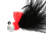 Hawken Outdoors Aerojig Marabou Jig 1/4 oz, 1/0 Hook, Nightmare White/Red &amp; Black, AJM14136