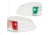Hella Marine NaviLED Deck Mount Port &amp; Starboard LED Light Pair w/ Housing, 2nm, Clear Lens/White Housing, 980620911