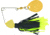 Hildebrandt Spin Dandy Microlite Spinnerbait, Size 2 Hook, Black &amp; Chartreuse, Gold Head With Gold Blade, 1/8oz, ODANG-BLCH
