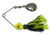 Hildebrandt Spin Dandy Microlite Spinnerbait, Size 2 Hook, Chartreuse Head With Nickel Blade Black &amp; Chartreu, 1/8oz, ODANC-BLCH