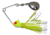 Hildebrandt Spin Dandy Microlite Spinnerbait, Size 2 Hook, Chartreuse Head With Nickel Blade Chartreuse &amp; Whi, 1/8oz, ODANC-CHWH