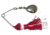 Hildebrandt Spin Dandy Microlite Spinnerbait, Size 2 Hook, White Head With Nickel Blade Red White, 1/8oz, ODANW-RW