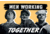 iCanvas Men Working Together! Wartime Poster by Stocktrek Images Canvas Print, Multi, 18x12 TRK26-1PC3-18x12