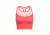Icebreaker Meld Zone Long Sport Bra, Poppy Red/Sorbet, S, 104076601S