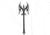 Kit Rae Black Legion Battle Axe - 420 Stainless Steel Black Blade, Solid Metal Handle Parts, KR0022B