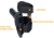 UTG Pro Concealed Ankle Holster, Fits Most Compact &amp; Subcompact Pistols, Ambidextrous, Black, PVC-H190B