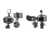 Leofoto DC-22 22mm Mini Screw-Knob Clamp - Arca Compatible, Black, DC-22
