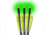 Lumenok 22in Carbon Bolt w/Flat Ends, 3-Pack, Green BECF223G