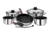 Magma Nesting 10-Piece Induction Compatible Cookware - SS Exterior &amp; Slate Black Ceramica Non-Stick Interior, A10-366-2-IND