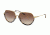 Michael Kors AUSTIN MK1031 Sunglasses 102413-58 - Black/shiny Pale Gold-tone Frame, Smoke Gradient Lenses
