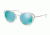 Michael Kors CHARLESTON MK1029 Progressive Prescription Sunglasses MK1029-113725-52 - Lens Diameter 52 mm, Frame Color Shiny Silver/crystal Clear