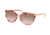 Michael Kors CLAREMONT MK2103 Progressive Prescription Sunglasses, 56mm, Milky Coral Tortoise, MK2103-379111-56-PRO