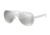 Michael Kors CLEMENTINE I MK5011 Sunglasses 11236G-59 - White Soft Touch Frame, Silver Mirror Lenses