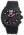 MOS Mens Berlin Strap Watch w/Day and Date Black Bezel, Black/Tonneau-shaped Case, Black/analog Dial, Red Hands MOSBN103