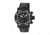 MOS MB105 Melbourne Mens Watch, 48mm, Black Strap, Black Dial MOSMB105