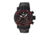 MOS MB104 Melbourne Mens Watch, 48mm, Black Strap, Red/Black Dial MOSMB104