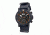SP103 Sao Paulo Mens Watch, black Band, Black Bezel, Orange Markers, Black Face
