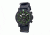 SP104 Sao Paulo Mens Watch, black Band, Black Bezel, Green Markers, Black Face