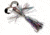 Musky Mayhem Baby Girl Musky Spinner, 2 #6 Blades, 4/0 Hook, Rainbow Nickel, 1.8oz, BG010