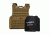 NcSTAR Expert Plate Carrier Vest w/Two 11x14in Shooters Cut Hard PE Ballistic Panels, Tan, 2XL BPLCVPCVXL2963T-A