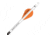 New Archery Products Quikfletch 2in Twister Vanes, 100 Pack, White/Orange/Orange, NAP-60-644