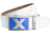 Nexbelt Fast Eddie Lucky X Factor Buckle, Pewter/Blue, BGX7486