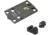 Night Fision Optic Plate + Tritium Ylw Front Sight Combo EPS Carry to Glock 43x MOS, Black, GLK-OPBS-EPSC-43X-YGZX